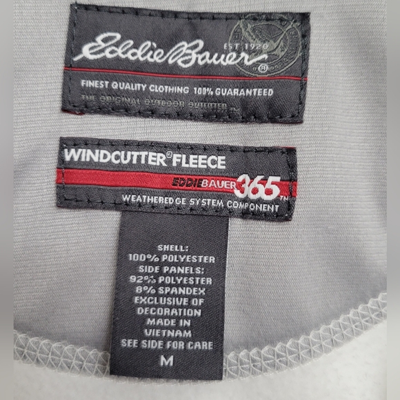 Eddie Bauer Women's White and Gray Windcutter Fleece Vest | Size Medium - Picture 5 of 6